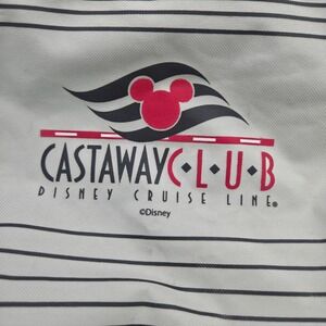 Disney Cruise Line Castaway Club Tote Bag White Navy Canvas Rope Handle Beachy